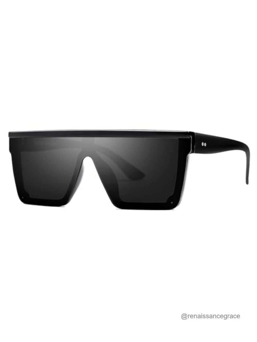 Square Sunglasses Women Thick Frame FlatTop Siamese Lens UV400 Protection